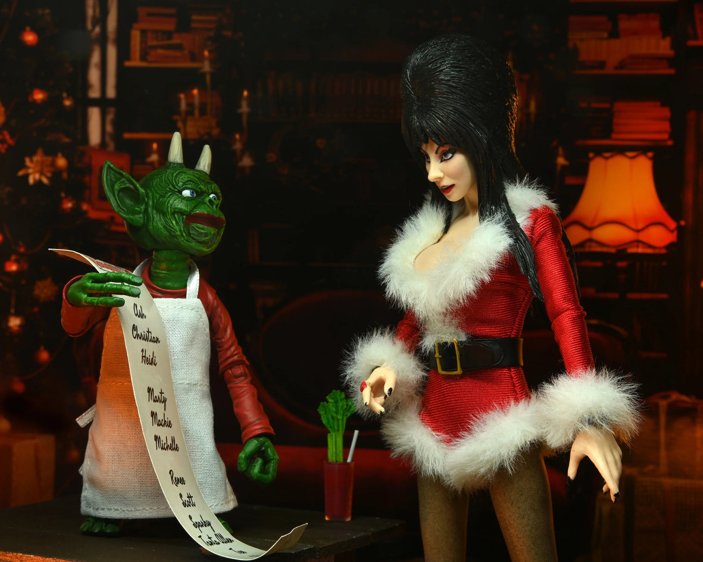 ELVIRA - "SCARY XMAS" ELVIRA 8" CLOTHED ACTION FIGURE