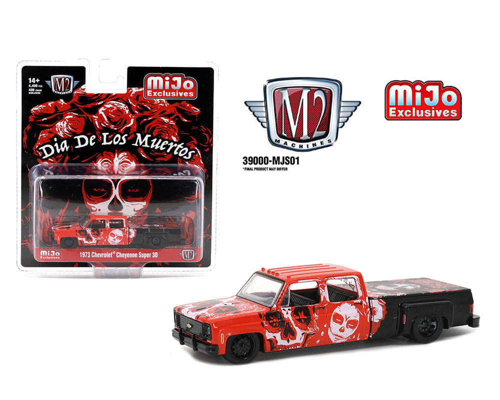 M2 Machines 1:64 1973 Chevrolet Cheyenne Super 30 “Dia De Los Muertos ” 2023 – Mijo Exclusives Limited Edition