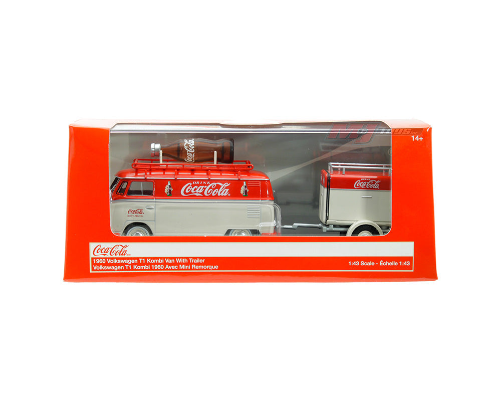 Motor City Classics 1:43 Coca-Cola 1960 Volkswagen Kombi T1 with Trailer