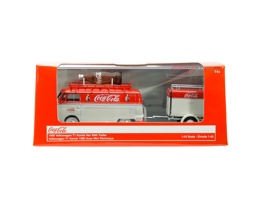 Motor City Classics 1:43 Coca-Cola 1960 Volkswagen Kombi T1 with Trailer