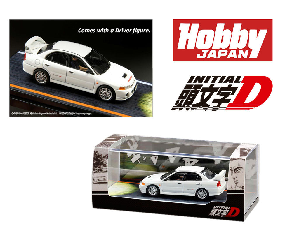 Hobby Japan 1:64 Mitsubishi Lancer RS Evolution Ⅳ / INITIAL D vs Takumi Fujiwara with Seiji Iwaki Figure inside the car