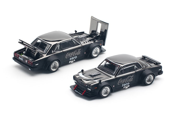 (PREORDER) SKYLINE GT-R V8 DRIFT (HAKOSUKA) COCA COLA ZERO BLACK CHROME