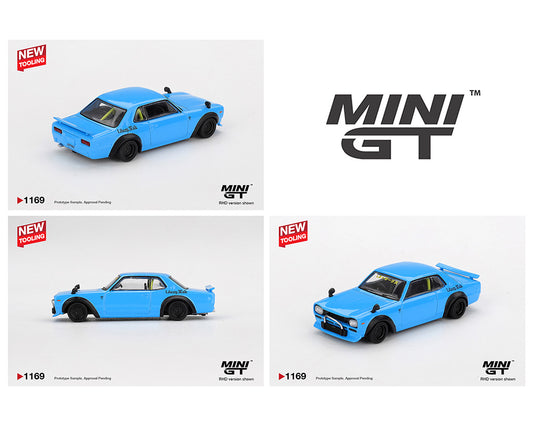 (Preorder) Mini GT 1:64 Nissan LB★Works HAKOSUKA – Baby Blue