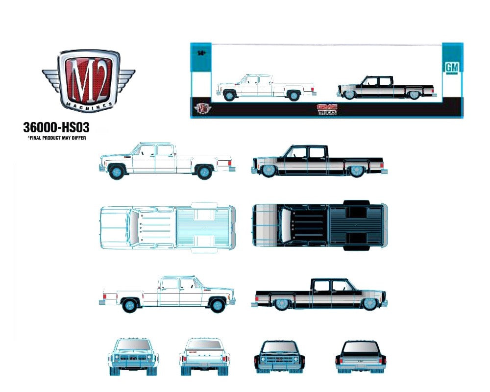 M2 Machines 1:64 1973 GMC Sierra 3500 & 1976 GMC