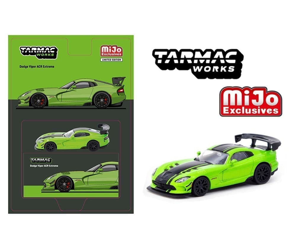 Tarmac Works 1:64 Dodge Viper ACR Extreme – Green Metallic – MiJo Exclusives