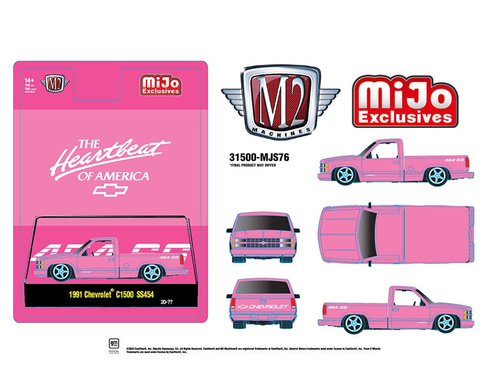 M2 Machines 1:64 1991 Chevrolet C1500 SS 454 Pickup Truck Limited Edition