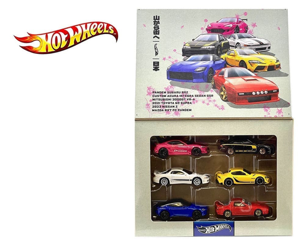 Hot Wheels 1:64 Japan Street Theme Multipack 6-Car Set