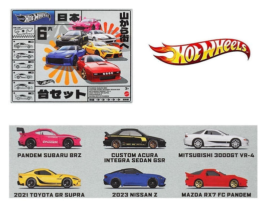 Hot Wheels 1:64 Japan Street Theme Multipack 6-Car Set