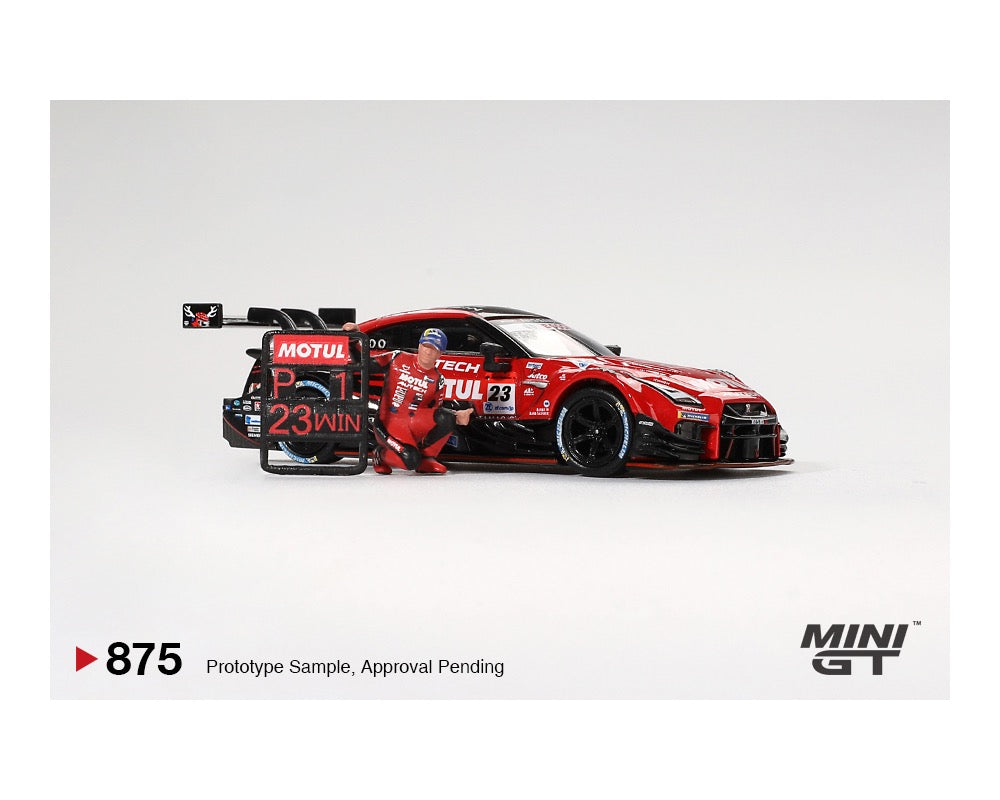 (Preorder) Mini GT 1:64 Nissan GT-R NISMO #23 “MOTUL AUTECH GT-R 2021” SUPER GT SERIES Suzuka winner W/ Matsuda Figure