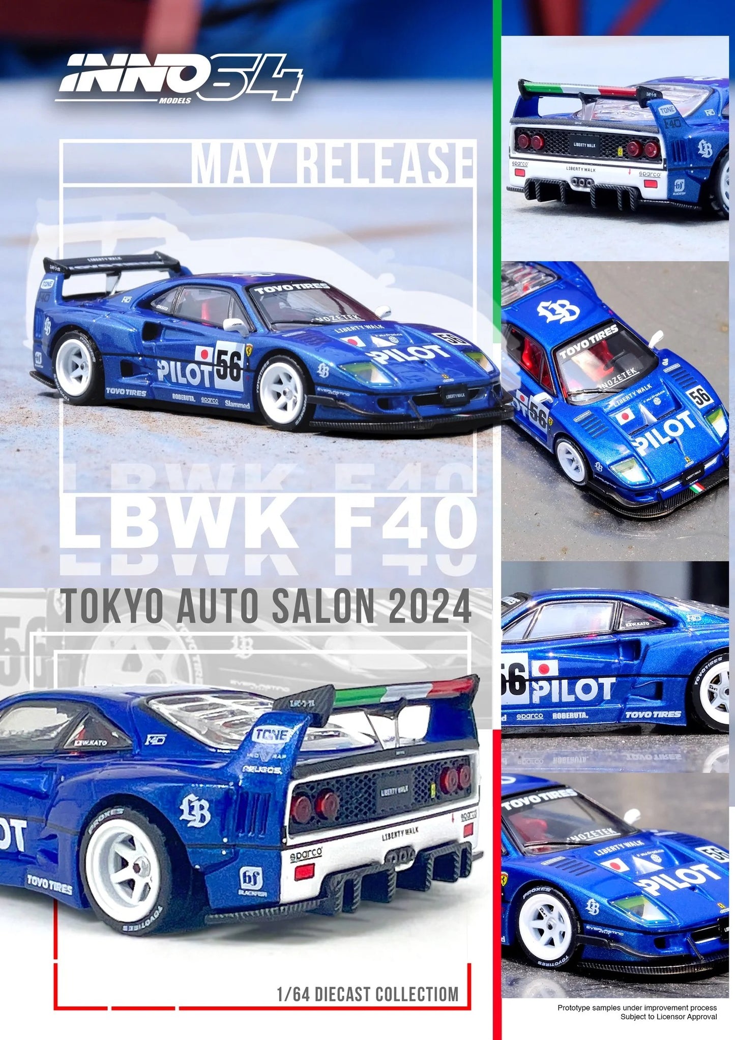 INNO64 1:64 LBWK F40 "PILOT" Tokyo Auto Salon 2024