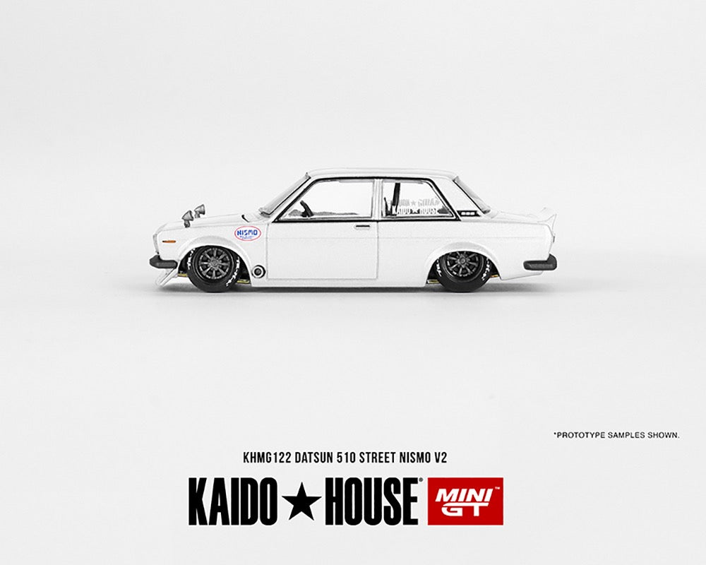 Kaido House x Mini GT 1:64 Datsun 510 Street Nismo V2- White