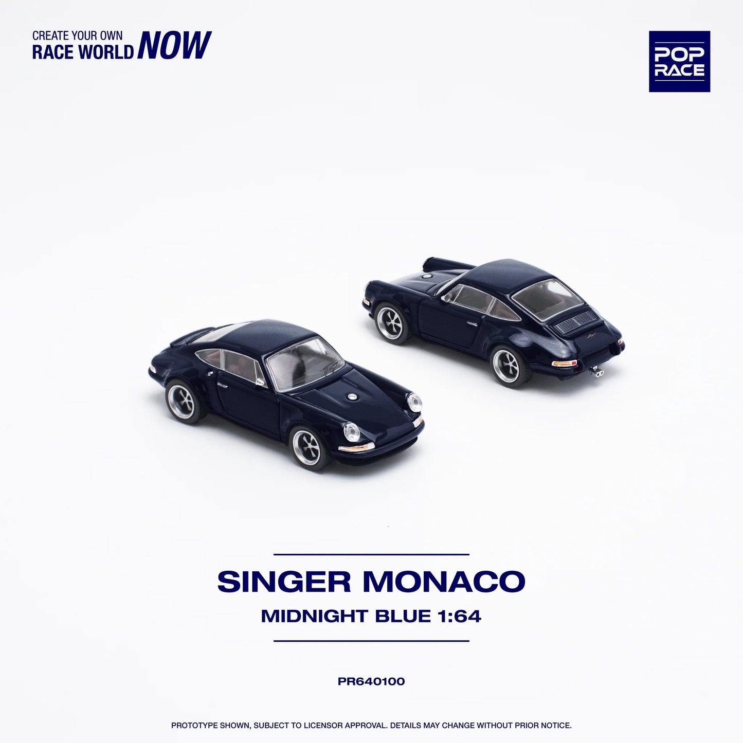 POP RACE 1:64 SINGER 964 COUPE MONACO BLUE