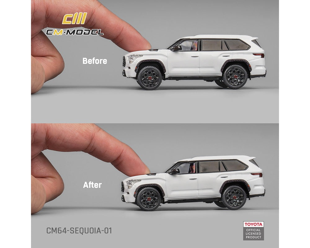 (Preorder) CM Model 1:64 Toyota Sequoia TRD PRO 2024 – White – Limited Edition