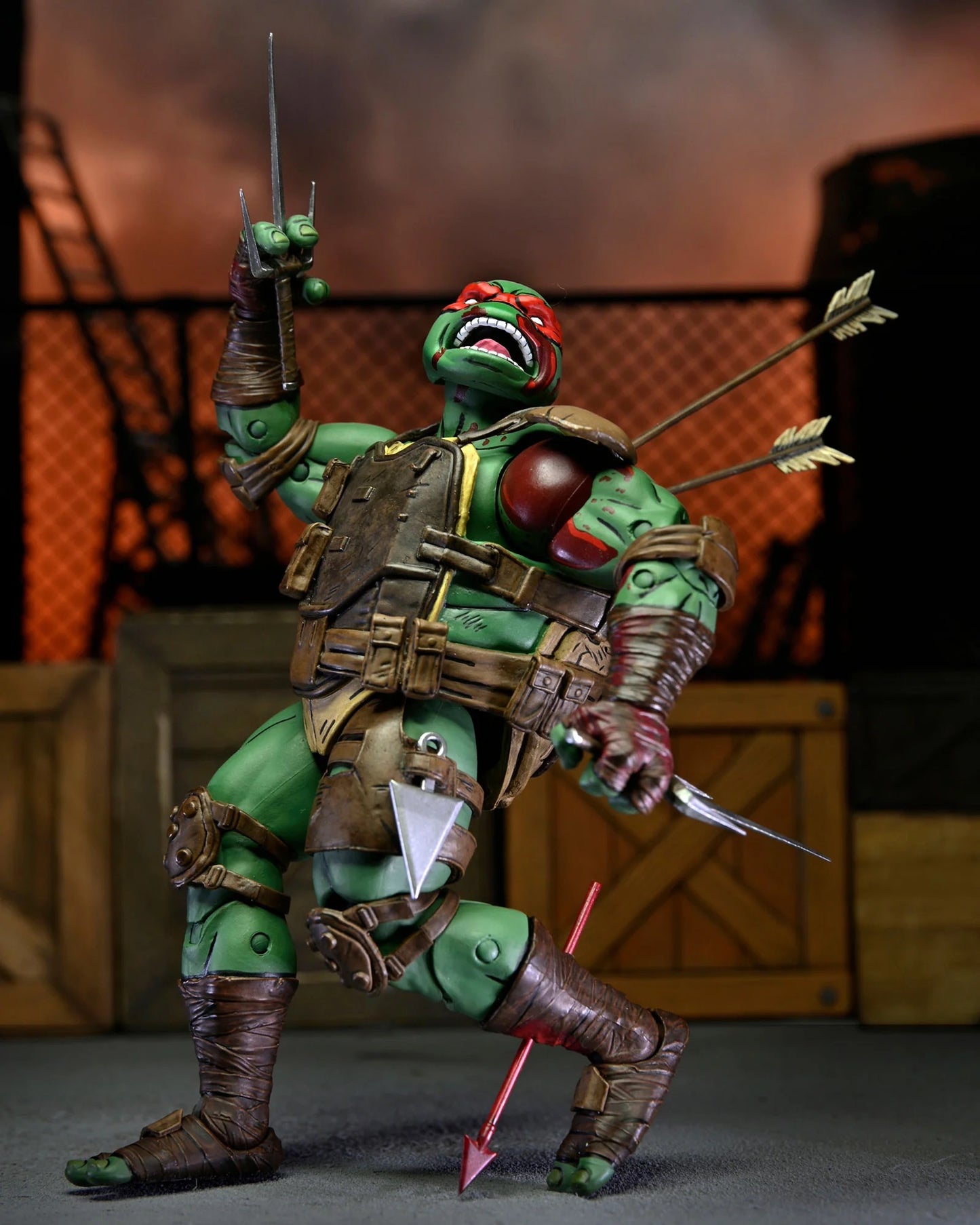 TMNT (THE LAST RONIN) - 7" SCALE ACTION FIGURE - ULTIMATE FIRST TO FALL RAPHAEL