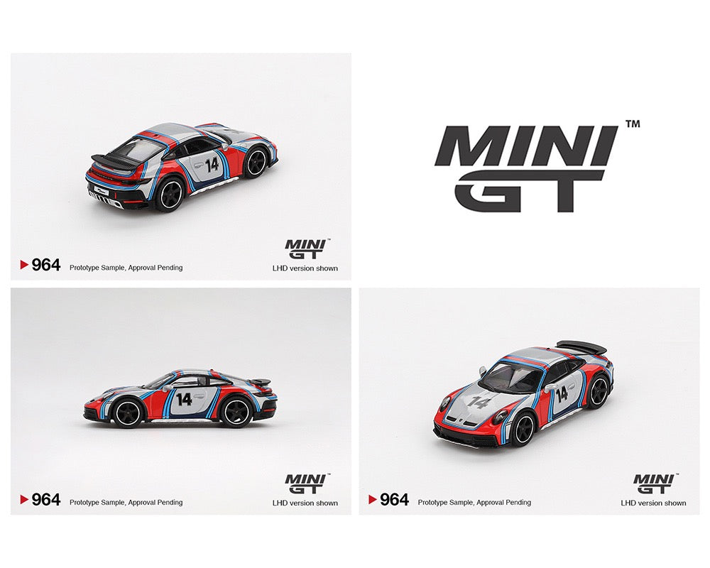 (Preorder) Mini GT 1:64 Porsche 911 Dakar “Rally 1974” – Ice Grey Metallic