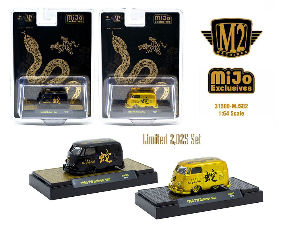 (Preorder) M2 Machines 1:64 1960 Volkswagen Delivery Van “2025 Year Of The Snake” Limited Edition 2,025 Pieces Each – MiJo Exclusives