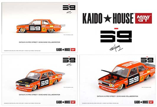 Mini GT 1:64 Kaido House Datsun 510 Pro Street SK510 Orange