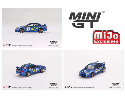 Mini GT 1:64 Subaru Impreza WRC97 1997 Rally Sanremo Winner #3