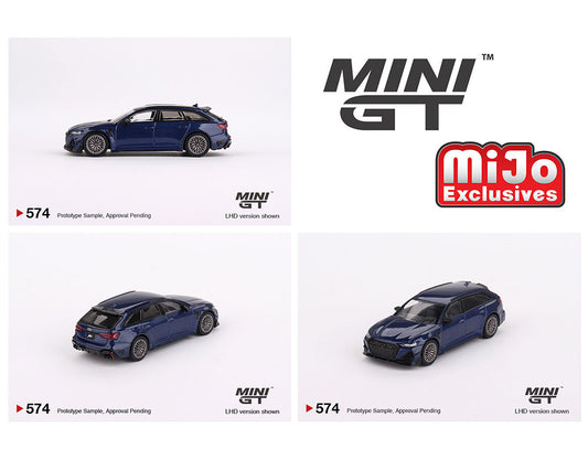 Mini GT 1:64 Audi ABT RS6-R – Navarra Blue Metallic – Mijo Exclusives