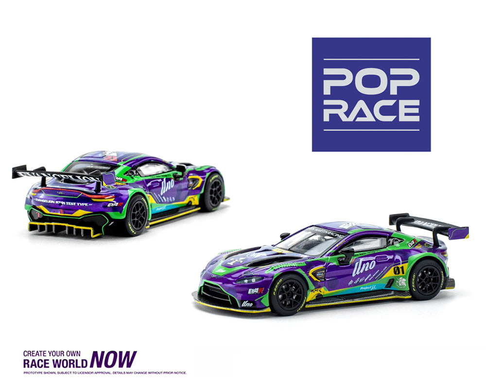 Pop Race 1:64 ASTON MARTIN GT3 EVA RT TEST TYPE-01