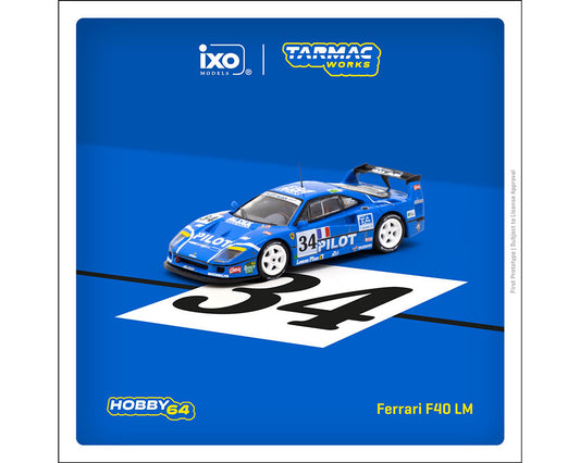 Tarmac Works 1:64 Ferrari F40 LM 24h of Le Mans 1995 M. Ferté / O. Thévenin / C. Palau