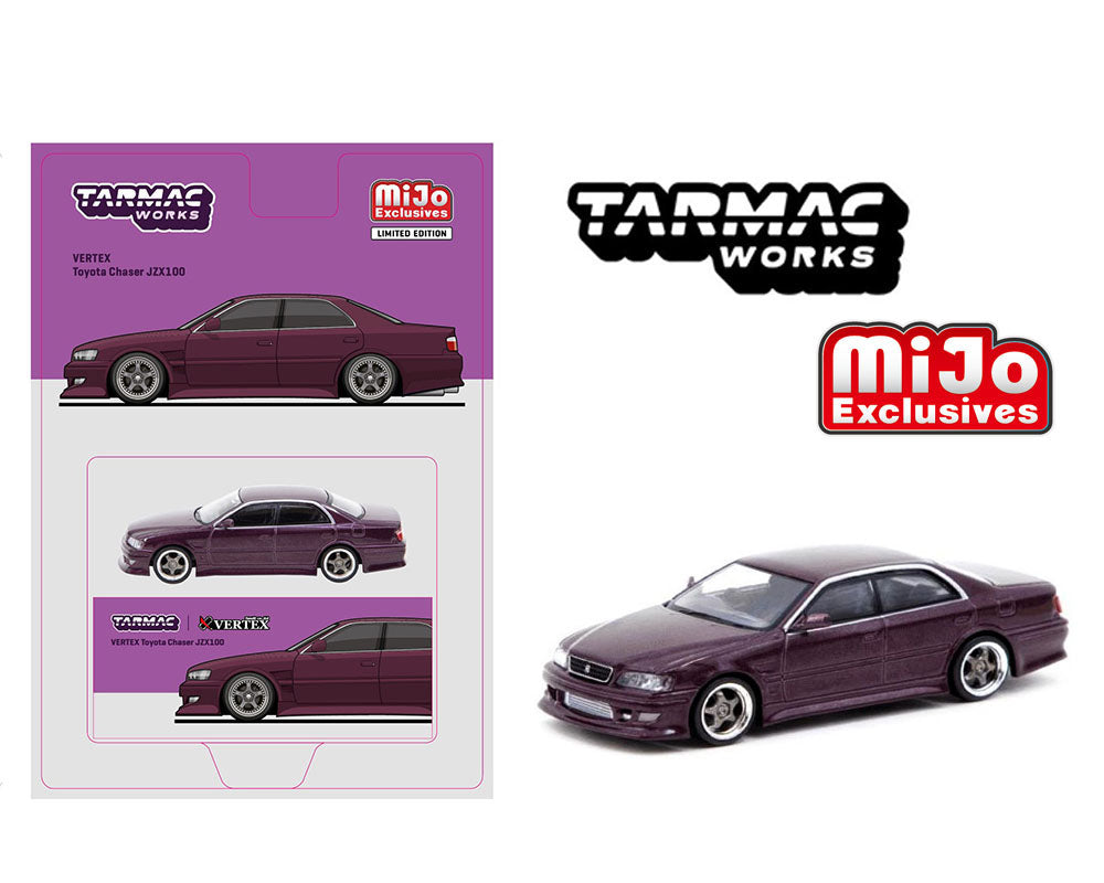 Tarmac Works 1:64 VERTEX Toyota Chaser JZX100 – Purple Metallic – MiJo Exclusives