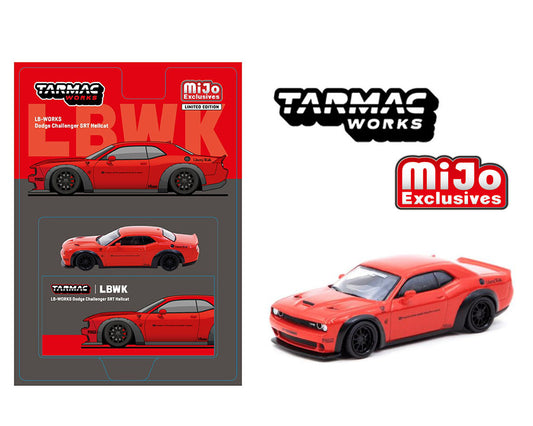 Tarmac Works 1:64 LB-WORKS Dodge Challenger SRT Hellcat – Red – MiJo Exclusives